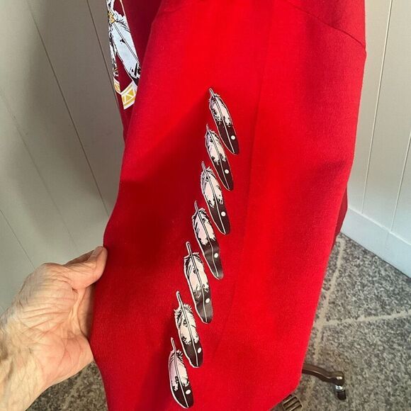 Vintage Jerzees Men’s XL Red Angoon Native American Bald Eagle Sweatshir… - Picture 9 of 13